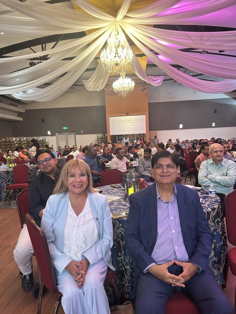 At a community banquet